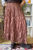 Twisted Sister Crinkle Midi Skirt Hot Chocolate